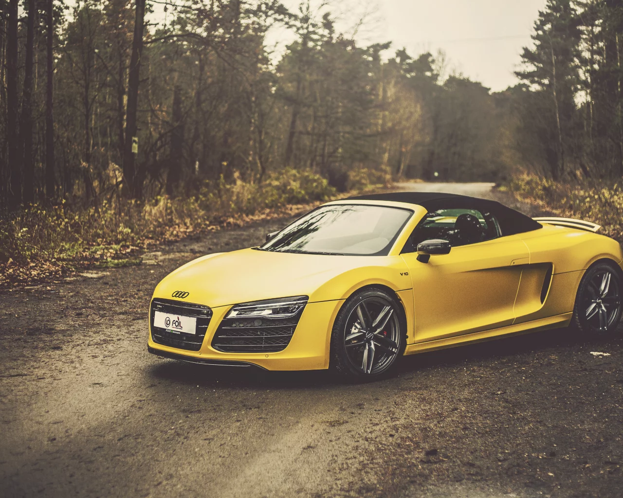 spyder, front, r8, v10, yellow, audi