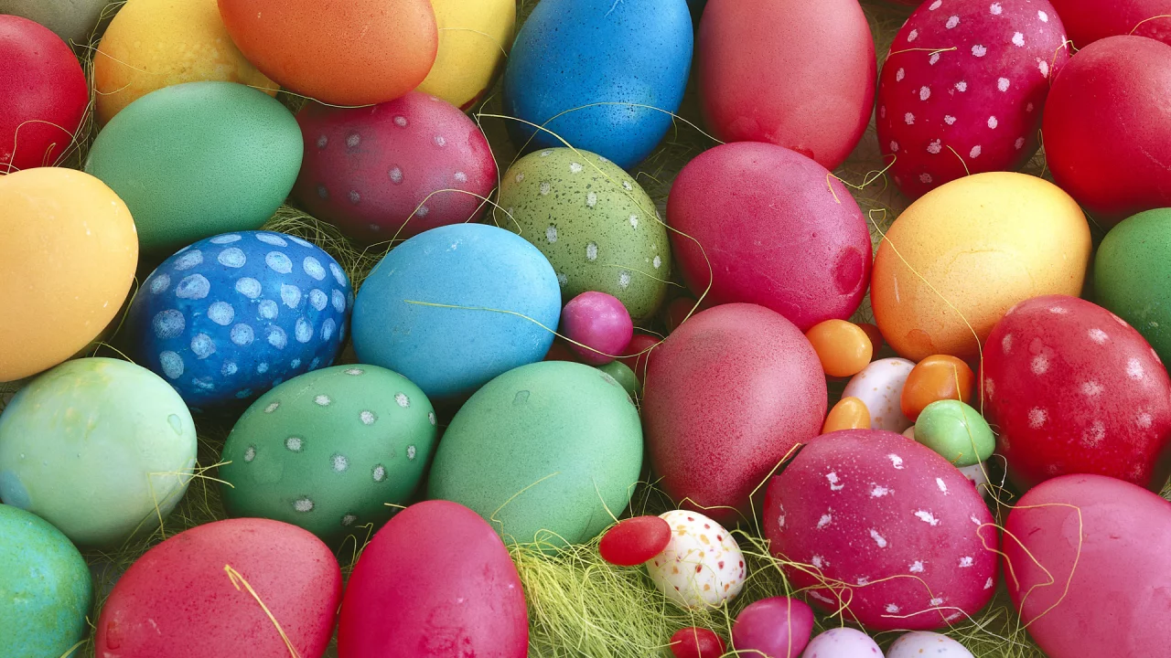 spring, multi-colored, eggs, яйца, close-up, easter, весна, пасха