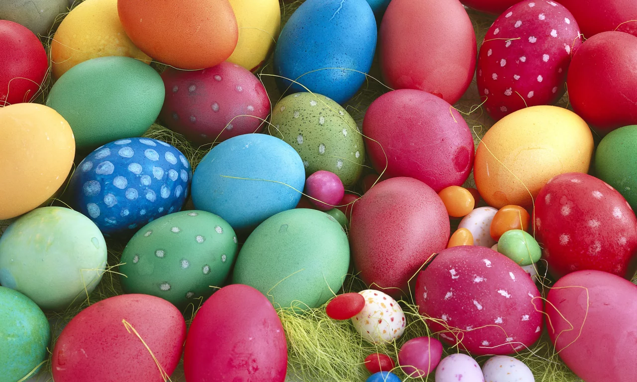 spring, multi-colored, eggs, яйца, close-up, easter, весна, пасха