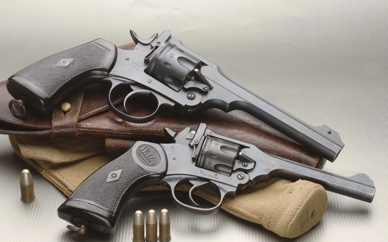 webley &amp;amp; scott mark iv, револьвер, патроны, 2 штуки, revolver