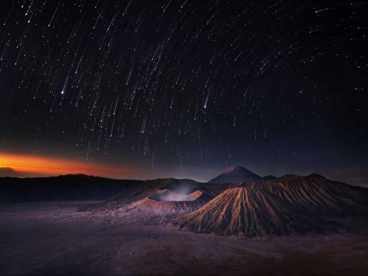 space, звездопад, night, universe, sky, shooting stars, stars, звезды, mountains