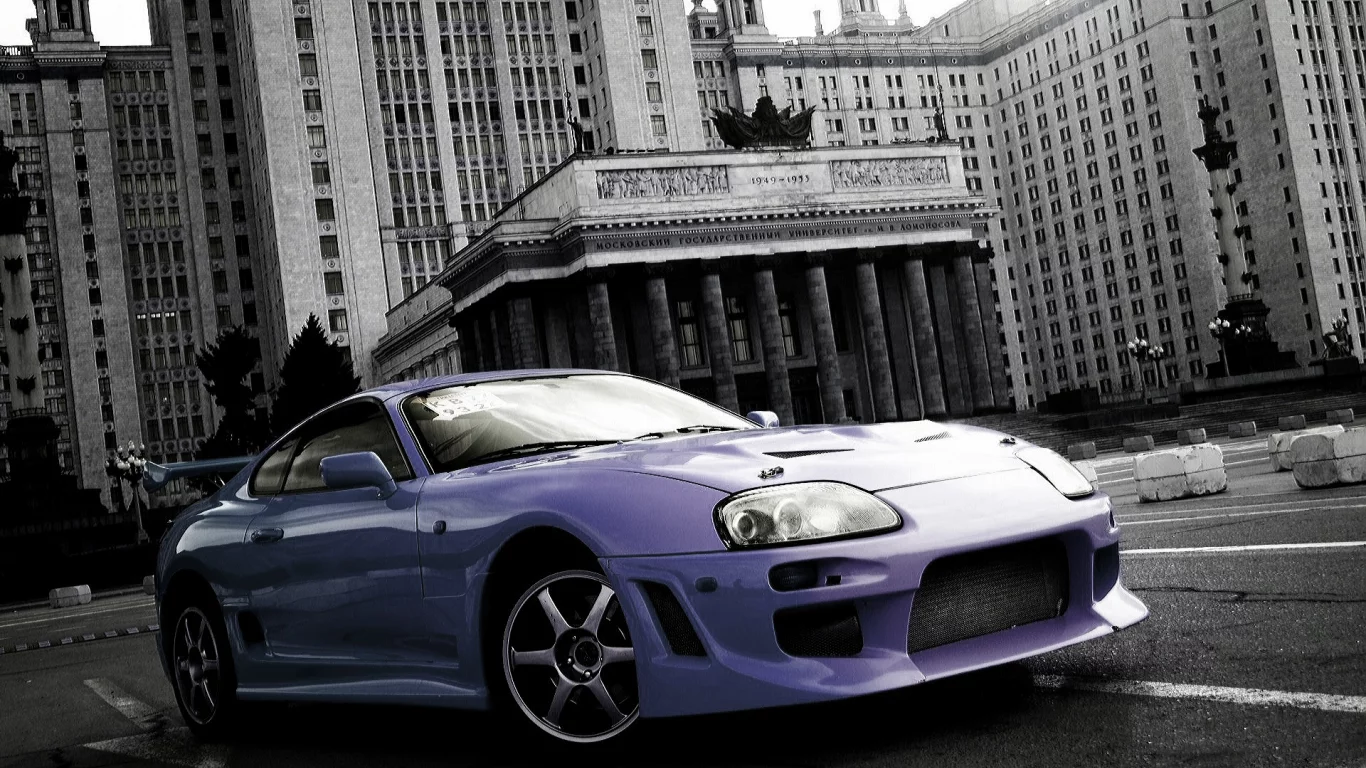 Здание, МГУ, авто, Toyota-Supra