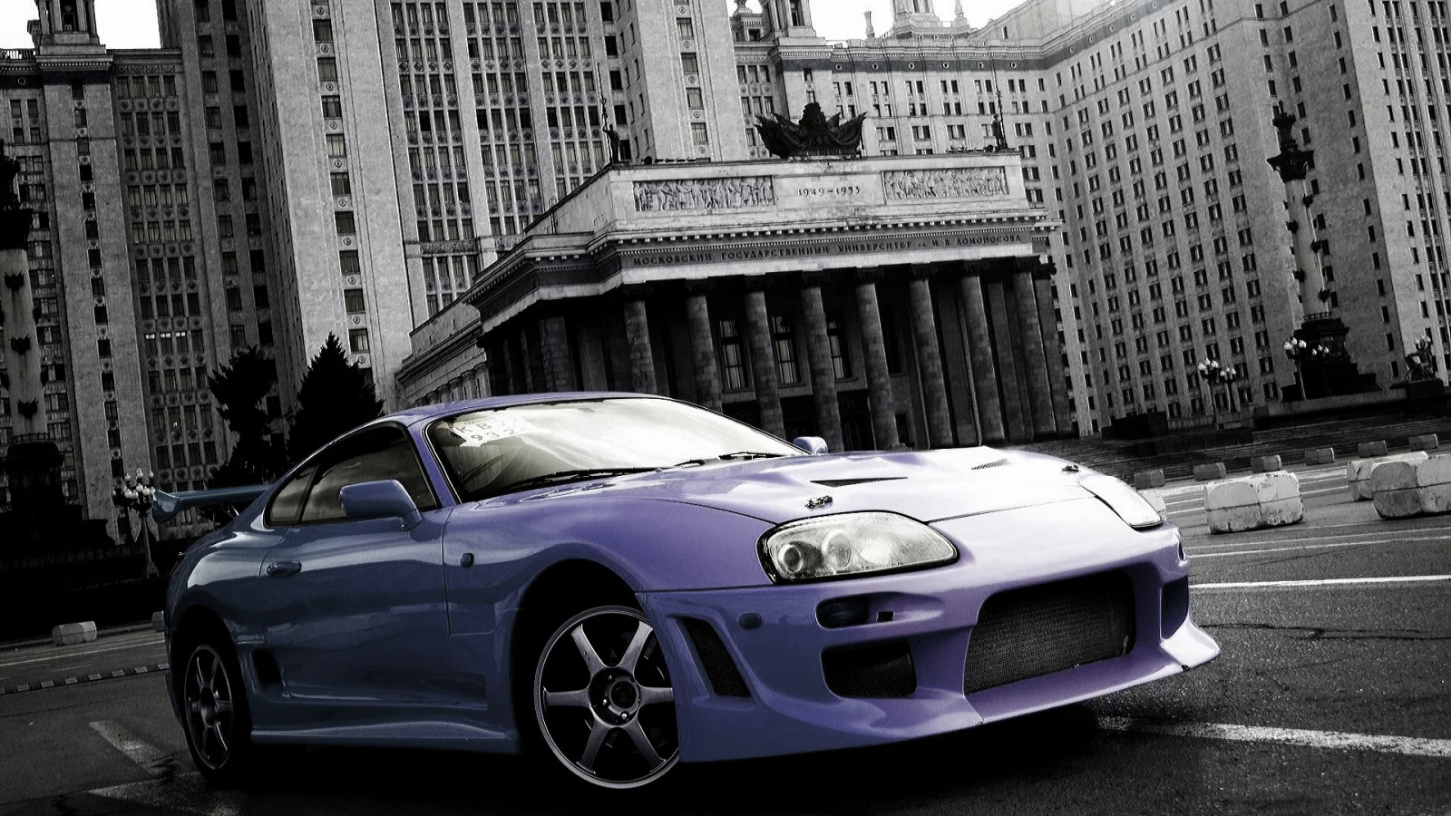 Здание, МГУ, авто, Toyota-Supra