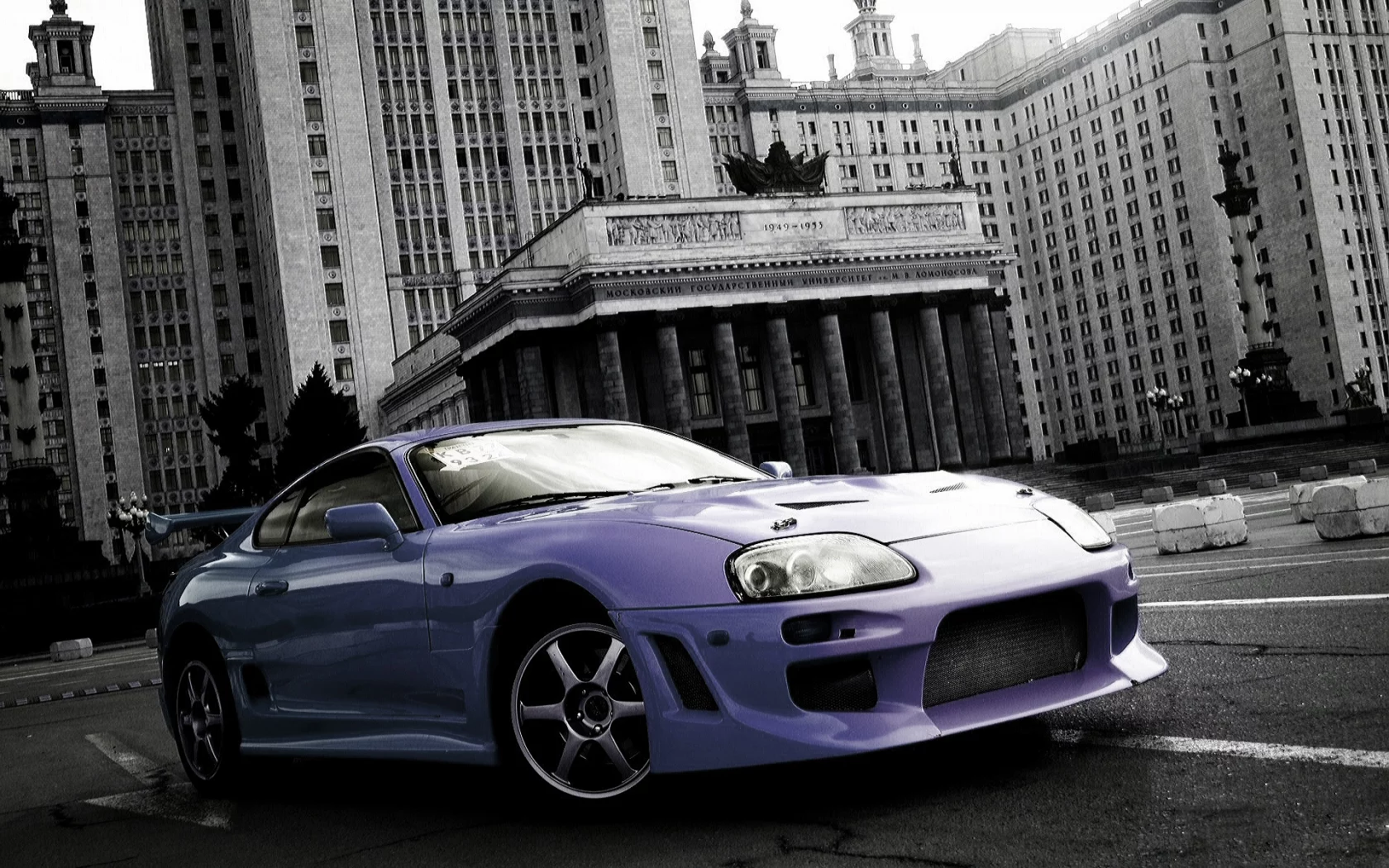 Здание, МГУ, авто, Toyota-Supra