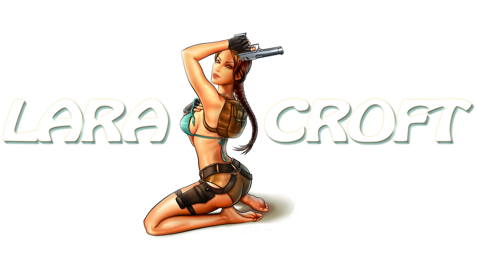 кобура, tomb raider, взгляд, lara croft, шорты, лара крофт