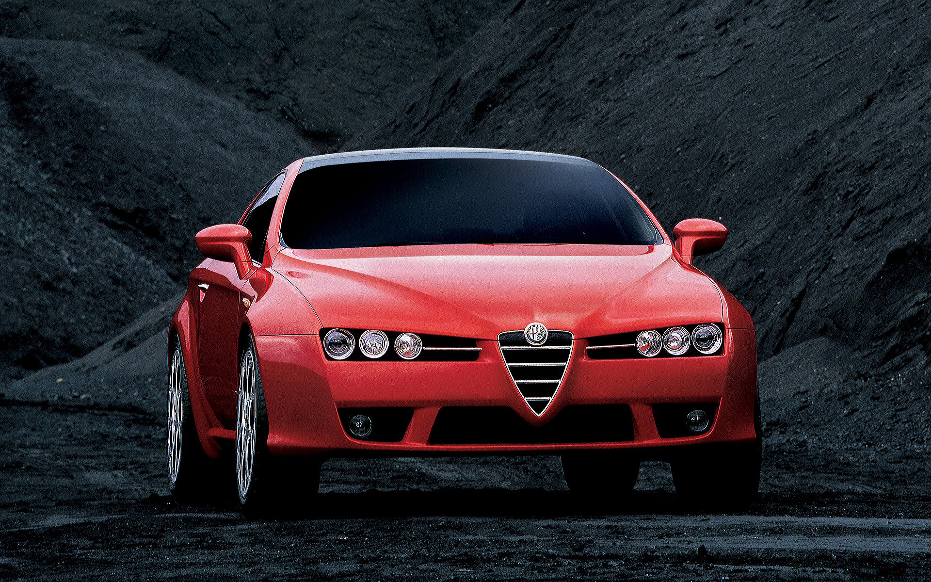 Горы, уголь, авто, Alfa-Romeo Brera, 2005