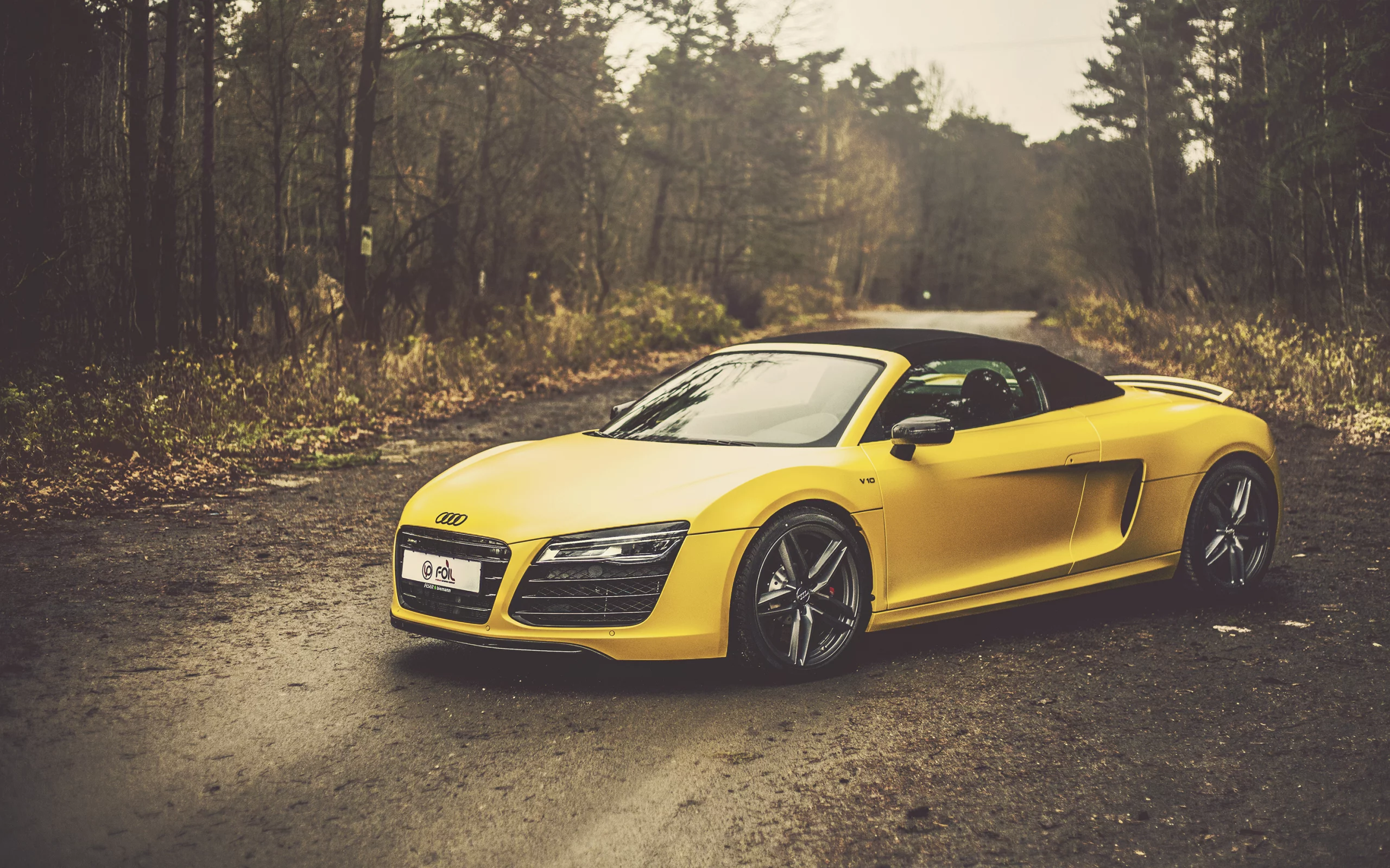 spyder, front, r8, v10, yellow, audi