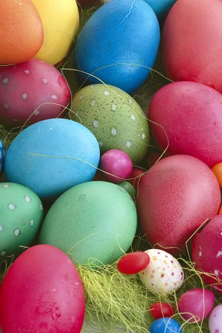 spring, multi-colored, eggs, яйца, close-up, easter, весна, пасха