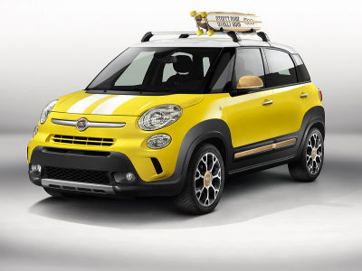 Авто, Fiat-500L-Trekking-Street-Surf-Concept-2014, малолитражка.