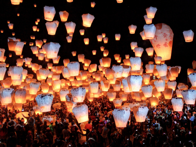 skylantern, taiwan, festival