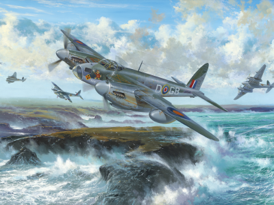 art, drawing, ww2, british fighter, war, british aircraft, de havilland mosquito, painting
