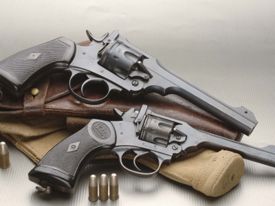 webley &amp;amp; scott mark iv, револьвер, патроны, 2 штуки, revolver