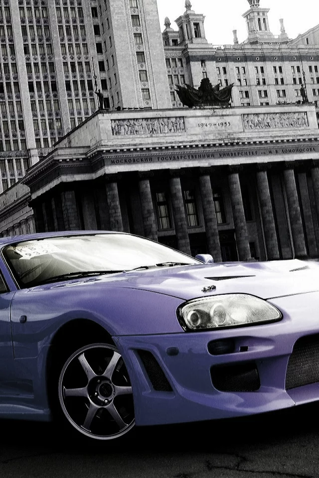 Здание, МГУ, авто, Toyota-Supra