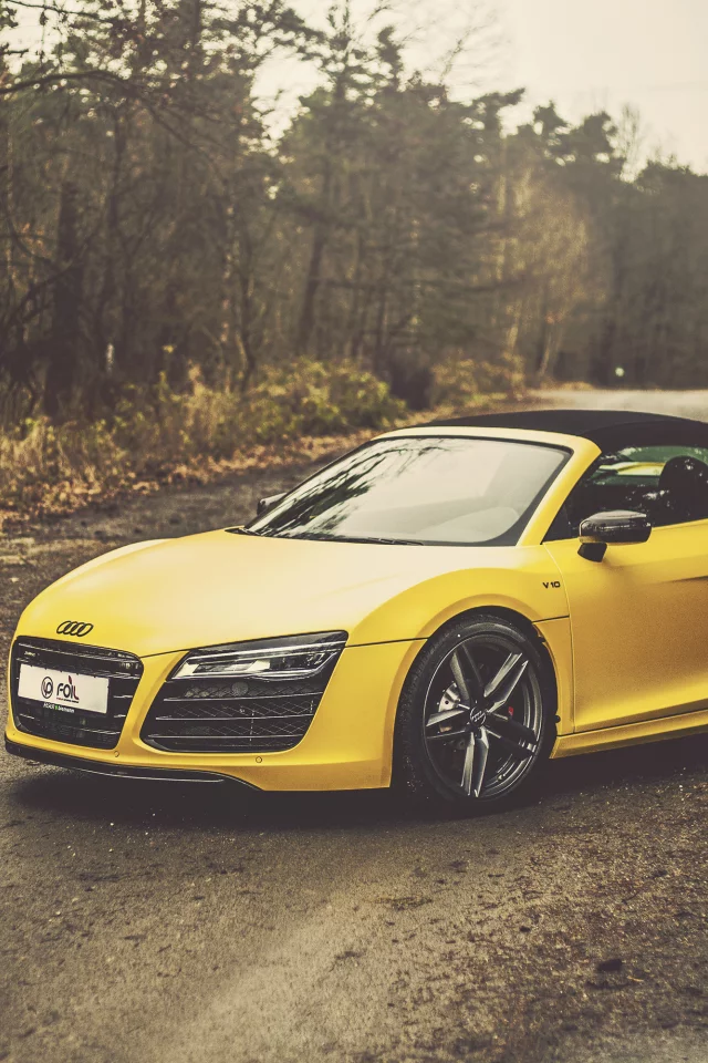 spyder, front, r8, v10, yellow, audi