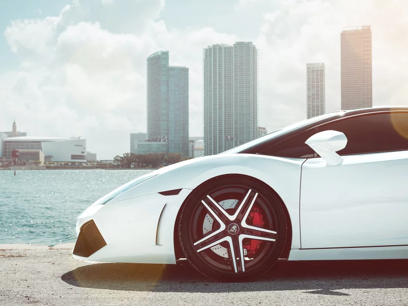 передок, белая, ламборгини, тюнинг, supercar, lamborghini gallardo