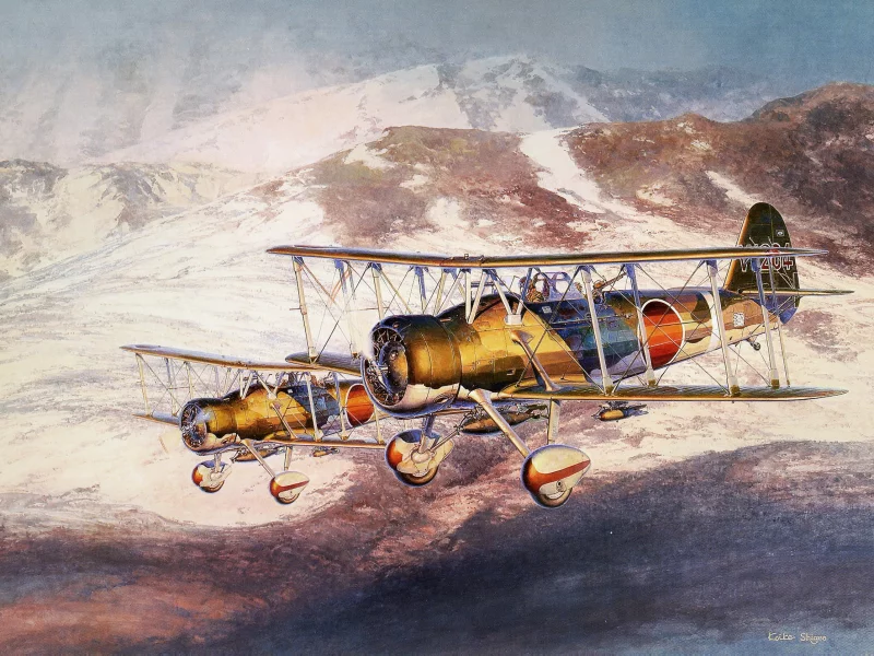 небо, арт, aichi d1a2 (&amp;quot;тип 96&amp;quot;), японские