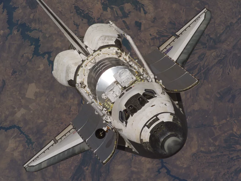 космос, поверхность земли, шаттл discovery