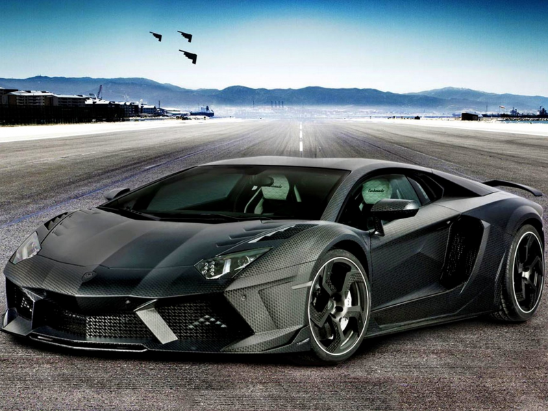 взлётная полоса, спорткар, тюнинг, Lamborghini Carbonado