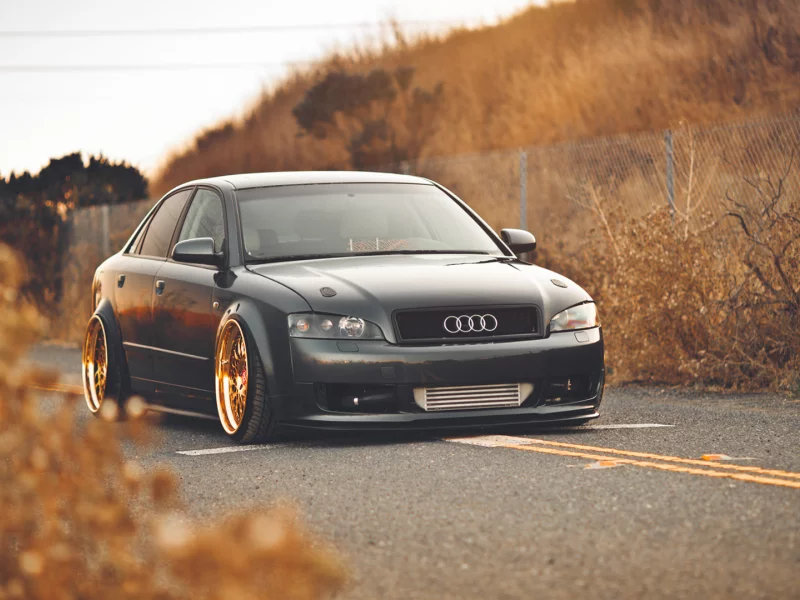 золото, ауди, audi, a4, осень