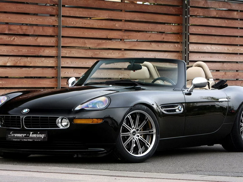 Асфальт, стена, авто, BMW-Z8