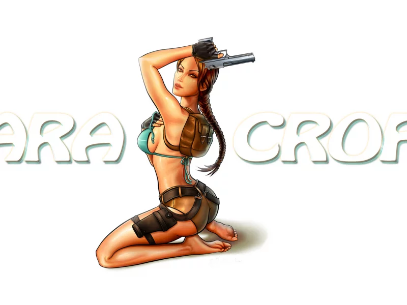 кобура, tomb raider, взгляд, lara croft, шорты, лара крофт