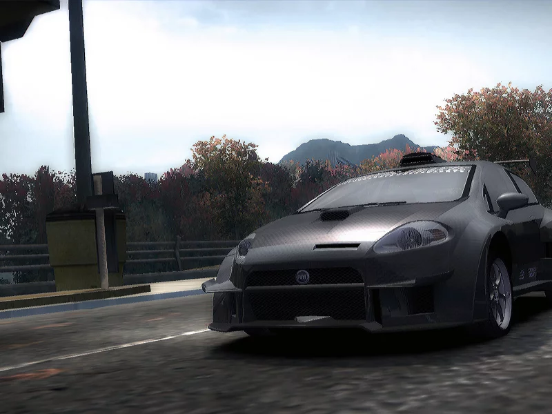 Дорога, КПП, авто, Fiat Punto, игра, NFSMW.