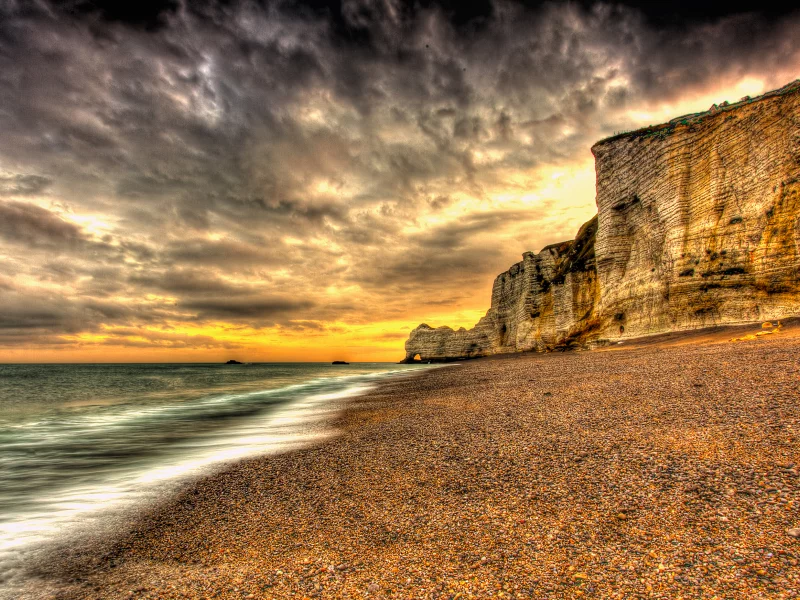 sunset, sand, sunrise, landscape, beach, sea, beautiful, ocean, scenery, sun, sky, nature, sky