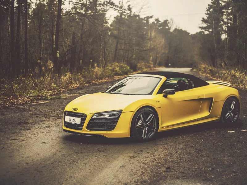 spyder, front, r8, v10, yellow, audi