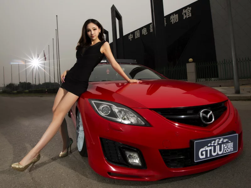 mazda 6, девушка