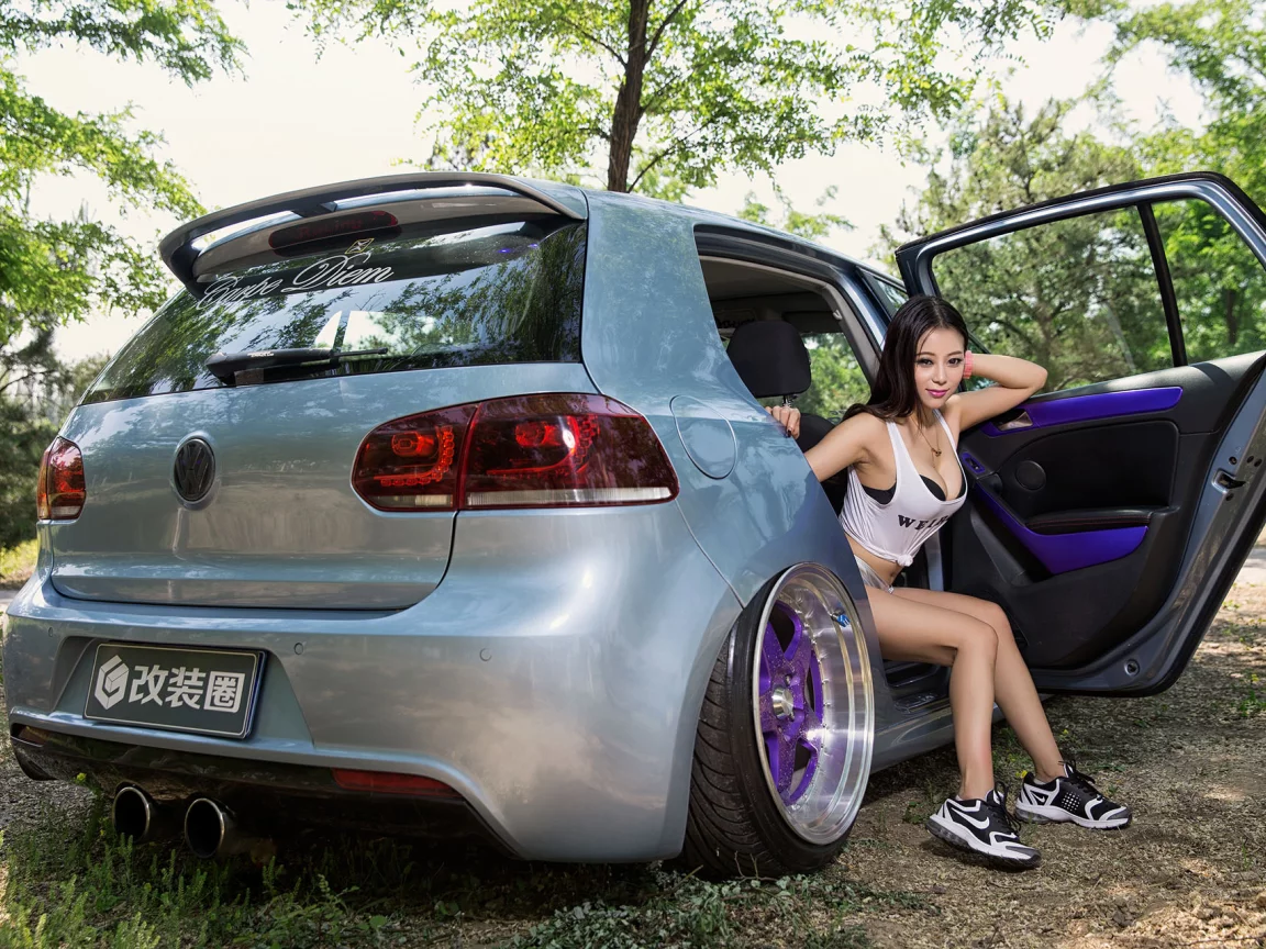 авто, девушка