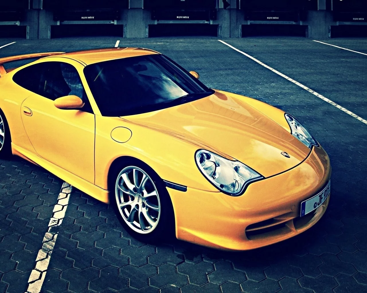 желтая, 911, porsche