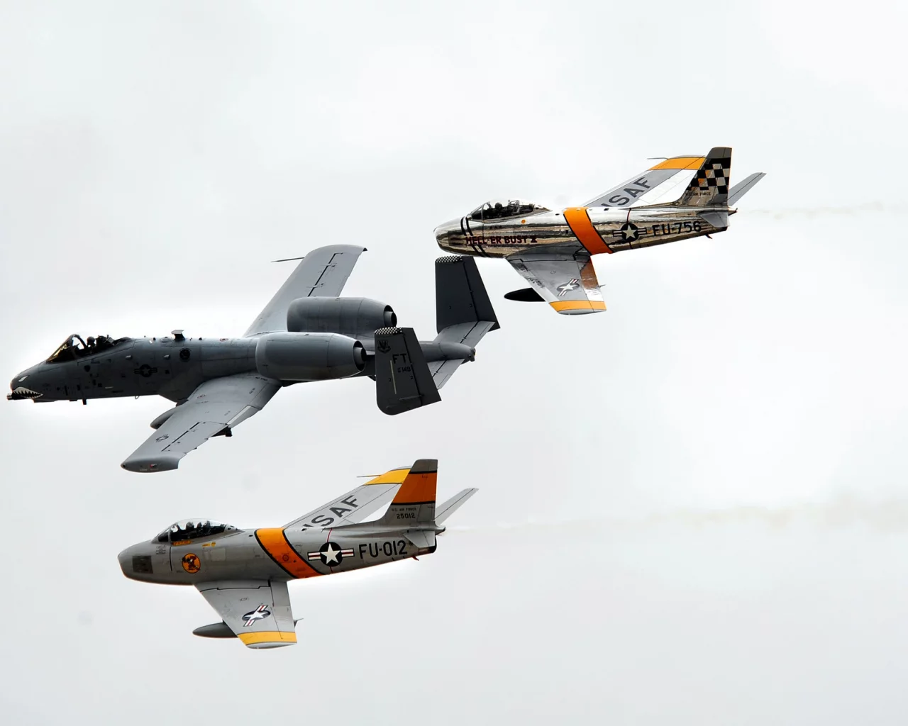 a-10 thunderbolt ii, pilots, flanking, f-86 sabres