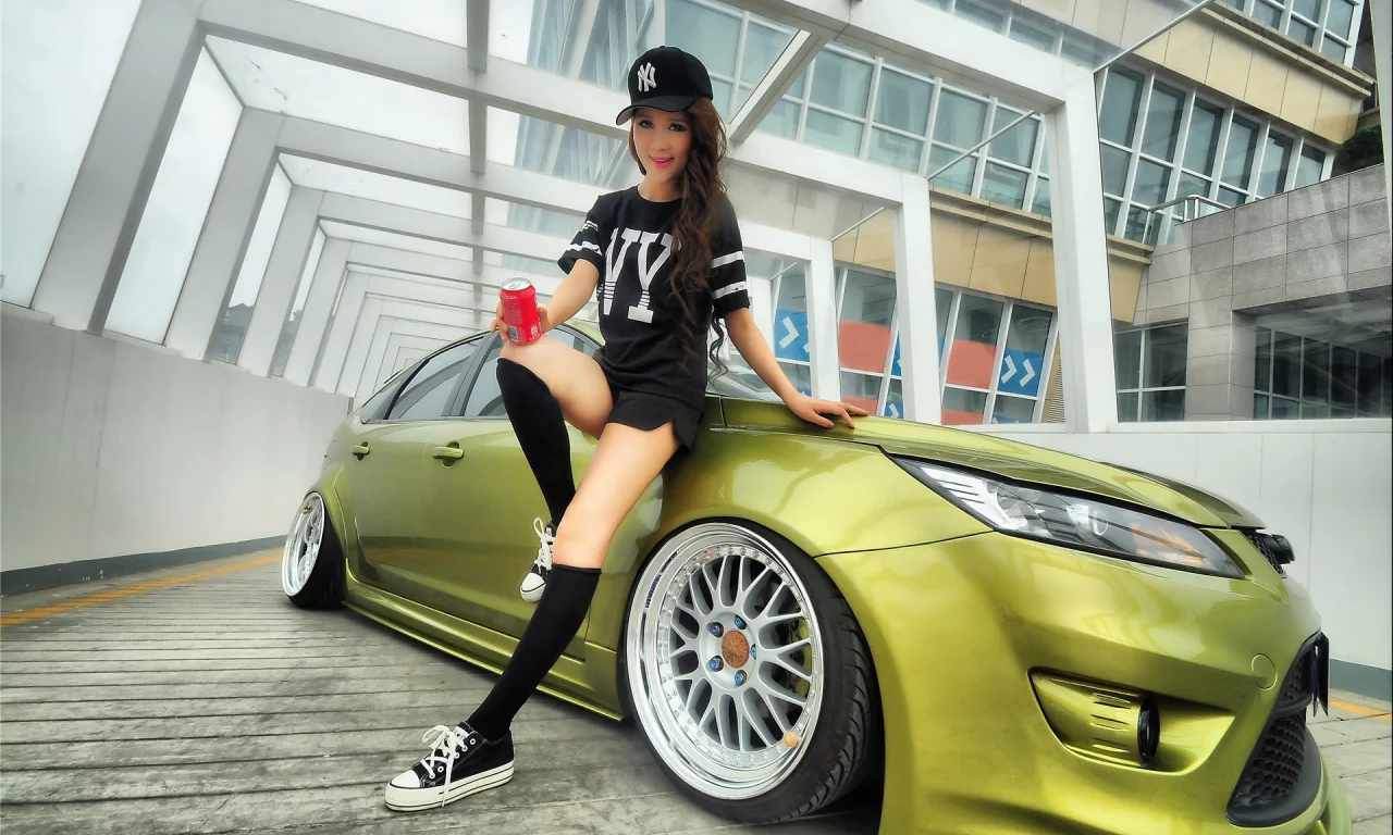 авто, девушка