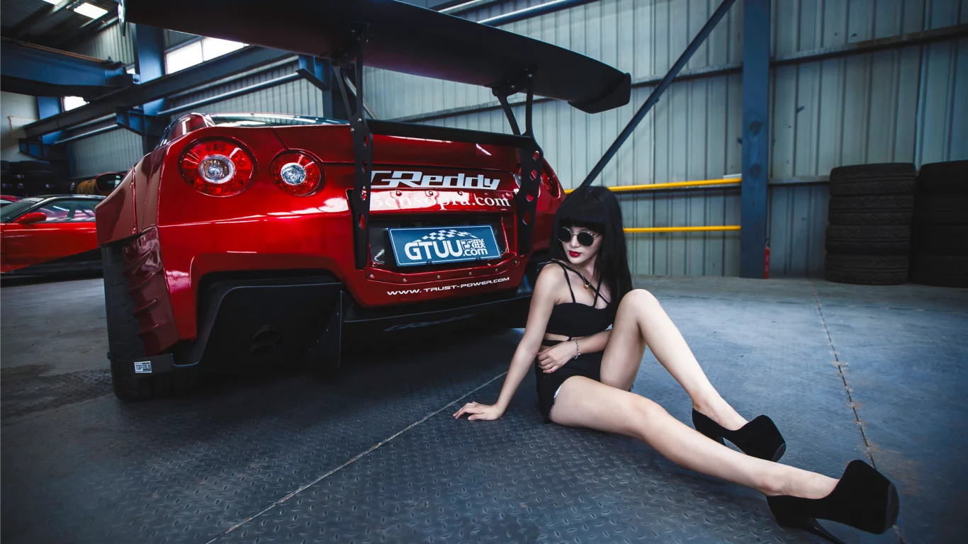 авто, девушка
