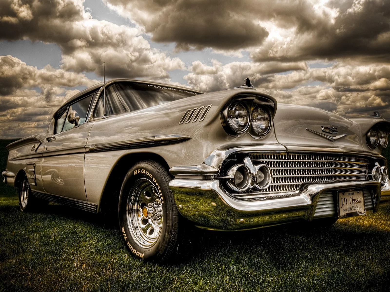 Небо, тучи, облака, авто, Cadillac