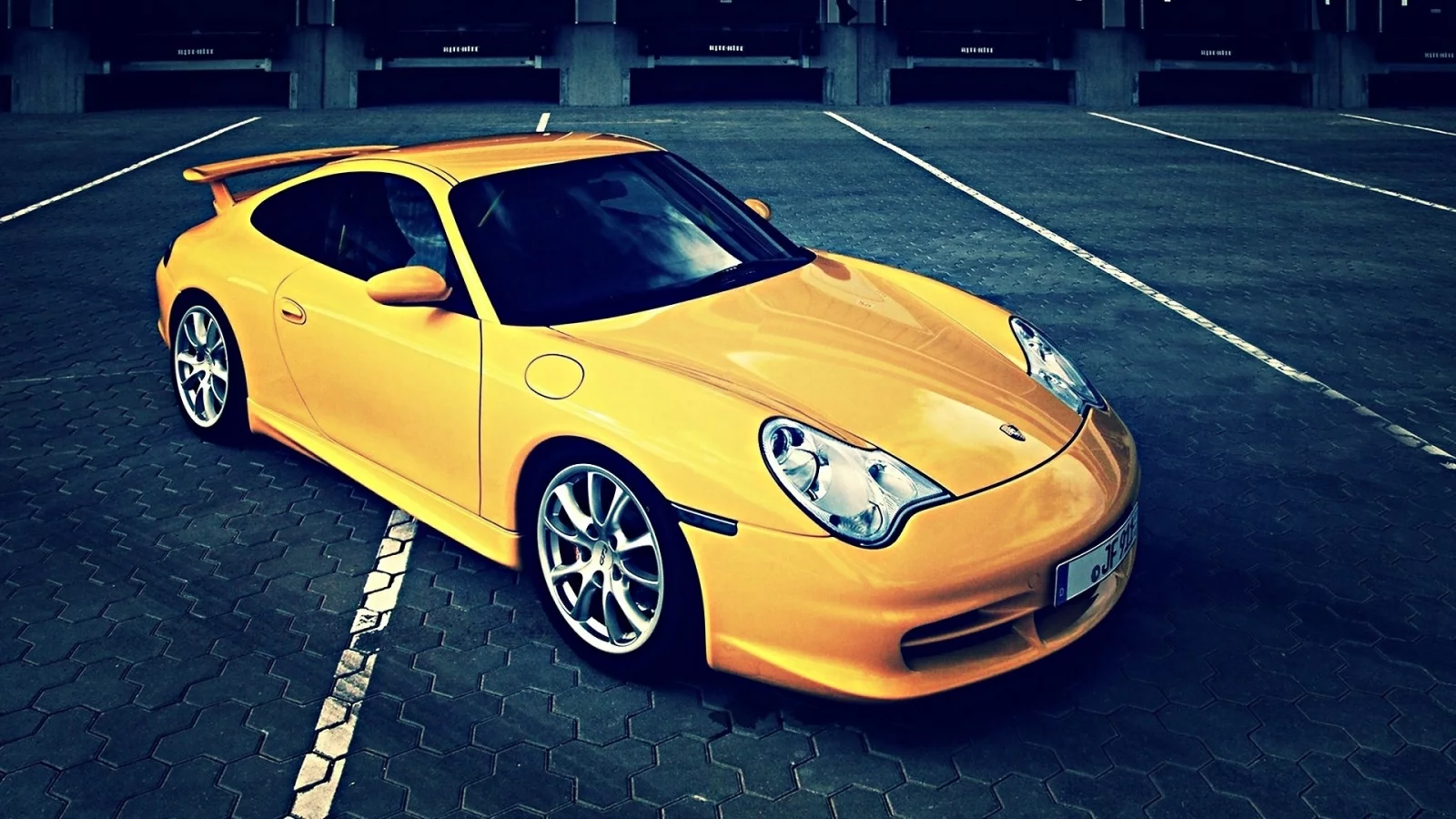 желтая, 911, porsche