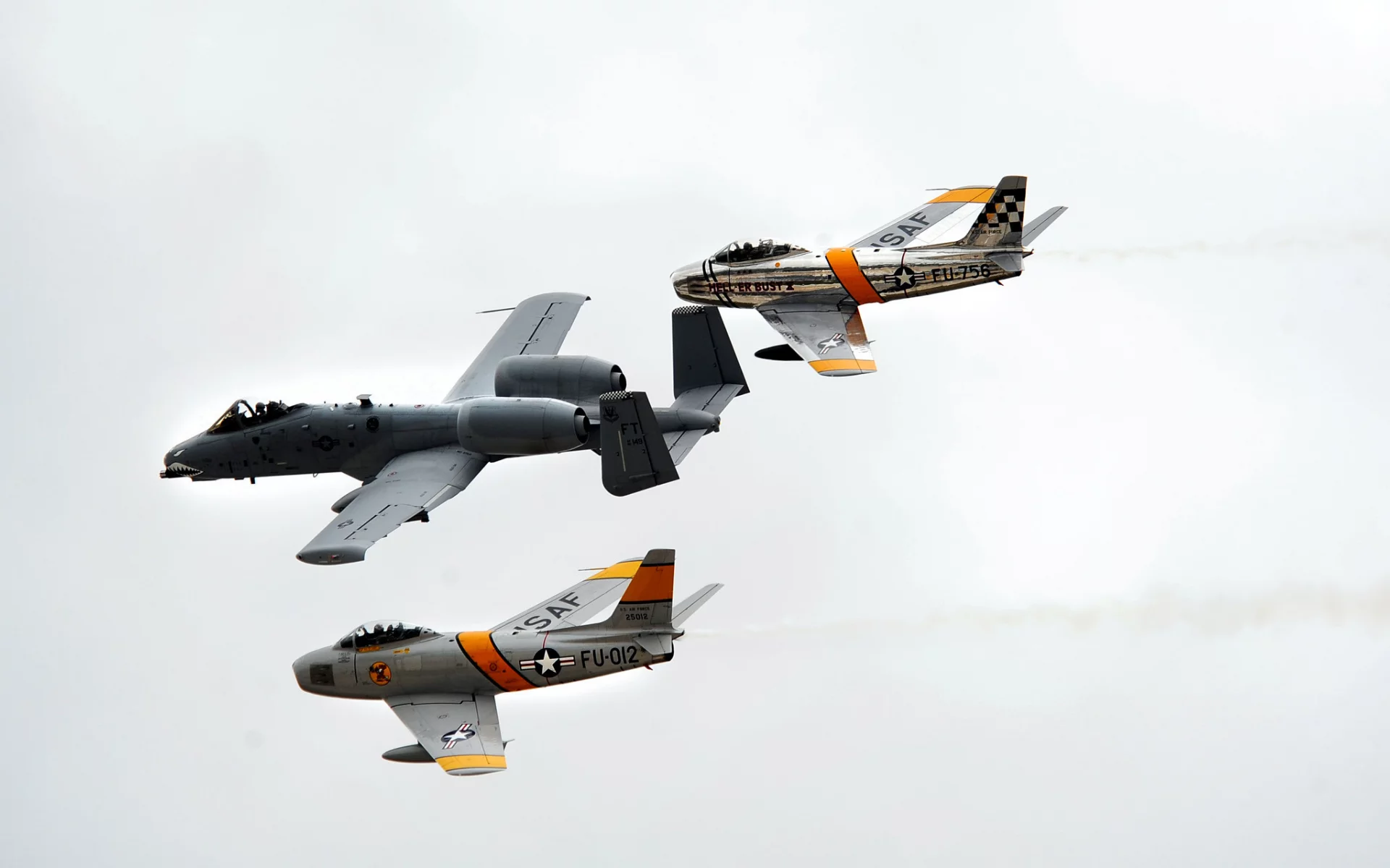a-10 thunderbolt ii, pilots, flanking, f-86 sabres