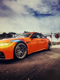 оранж, gt2, e92, m3, небо, bmw