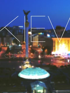 город, украина, ночной, киев