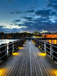 пирс, вода, город