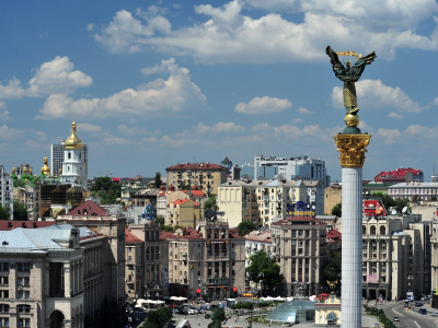 площадь, столица, здания, киев, майдан, украина