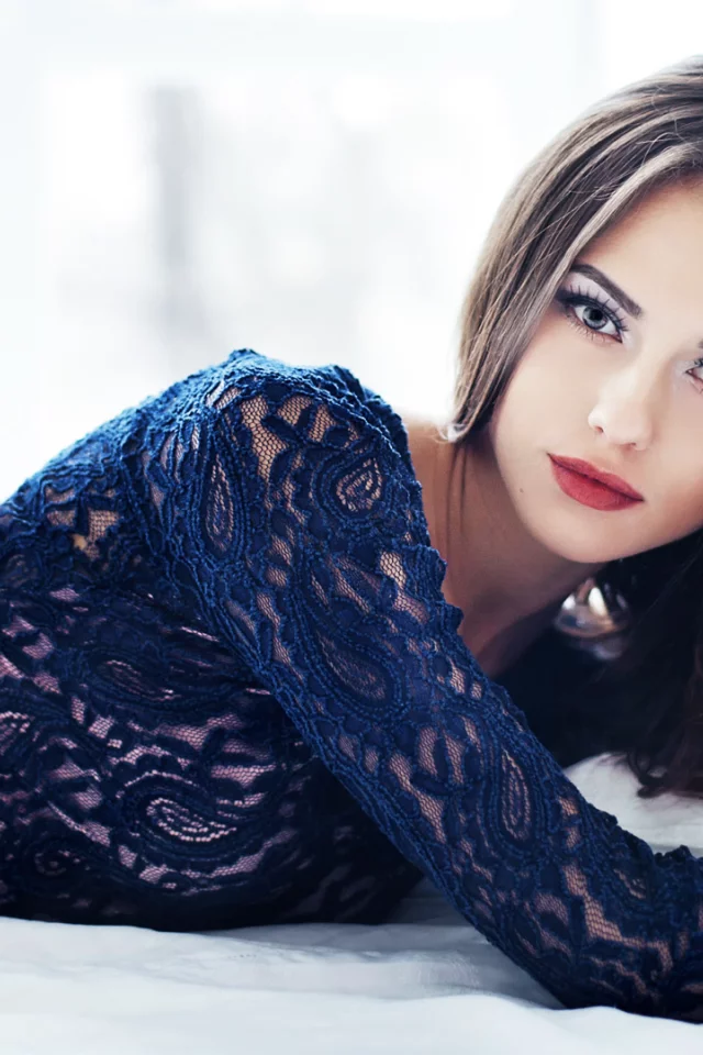 девушка, ажерное, платье