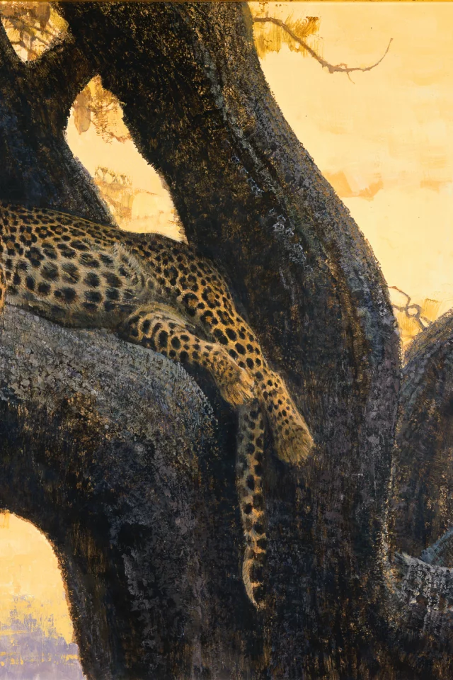 bob kuhn, дикая, хищник, картина, кошка, пятна, леопард, арт