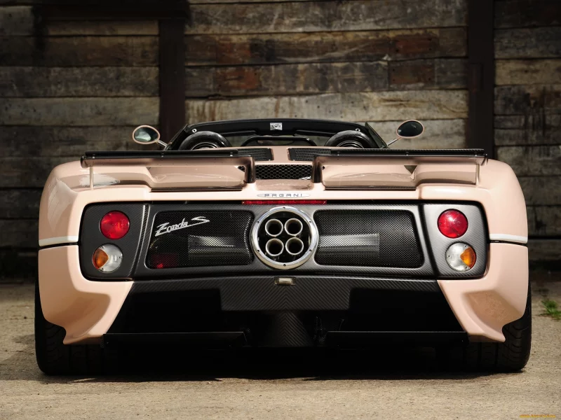 авто, pagani zonda c12 s 7 3 roadster, вид с зади