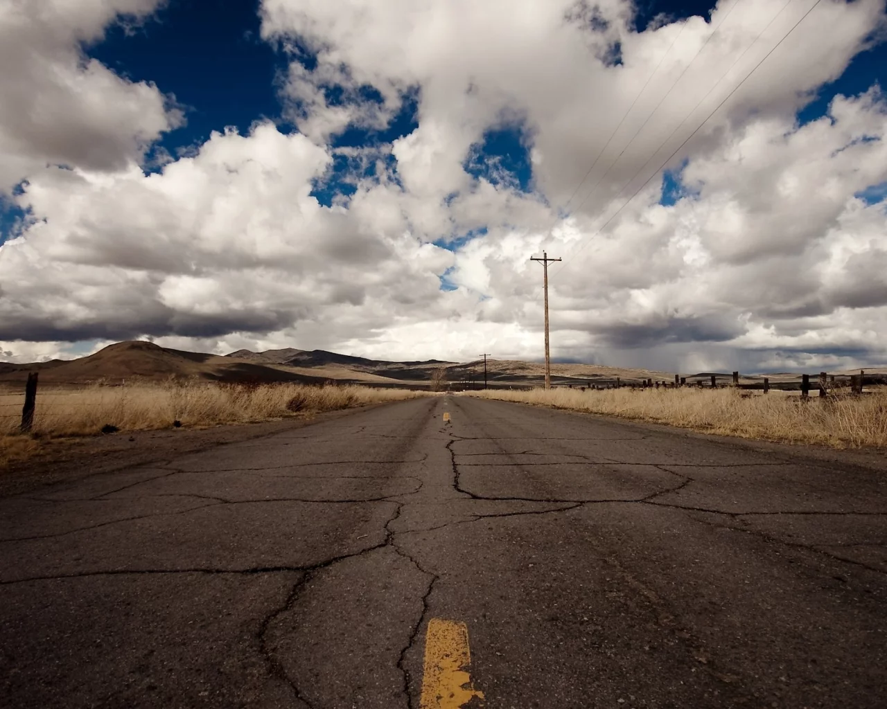 Asphalt, Gound, Sky, Couds, Roud