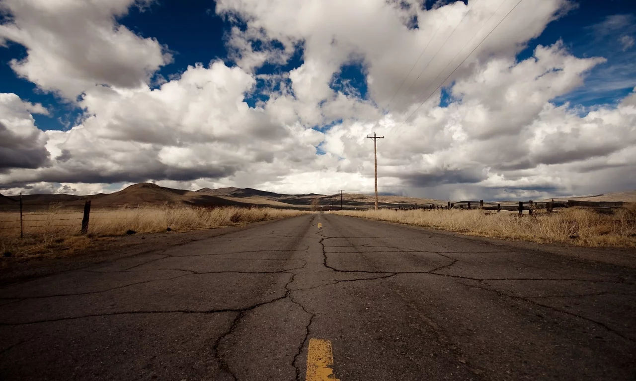 Asphalt, Gound, Sky, Couds, Roud