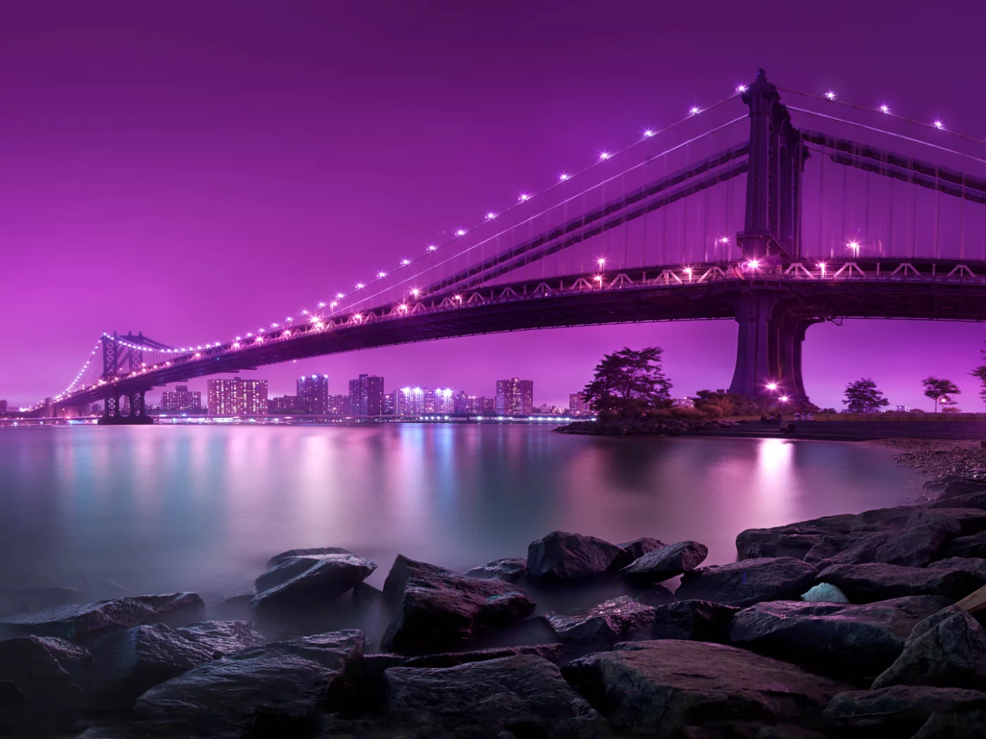 мост, Нью Йорк, вода