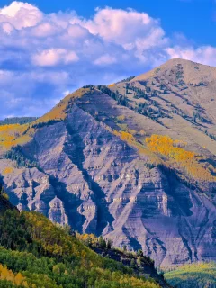 горы, деревья, лес, осень, природа, пейзаж