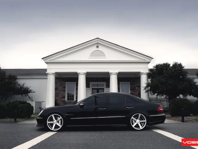 vossen, mercedes benz, black, amg, e class, w211