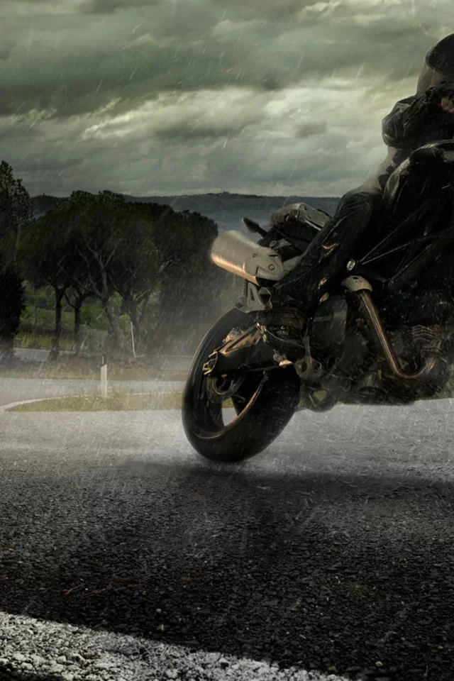 мотоцикл, alfa romeo, дорога, ducati, автомобиль, дождь